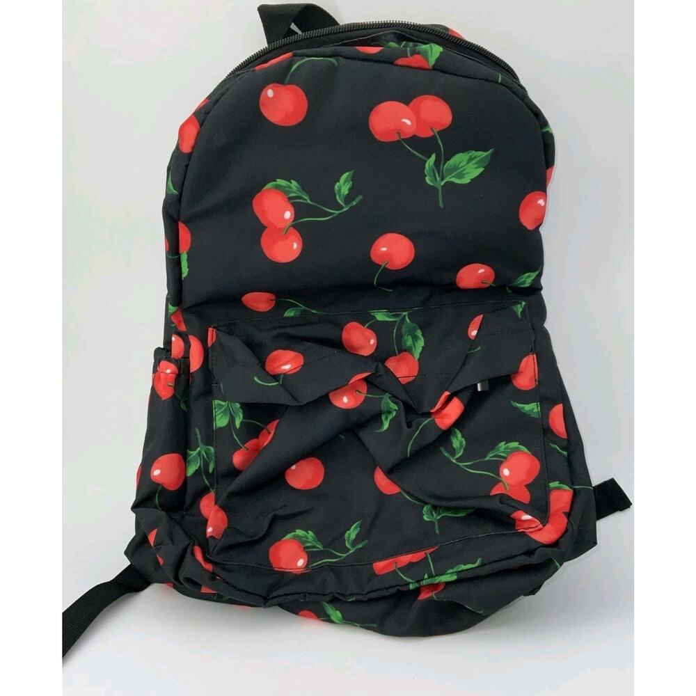 Cherry Pattern Laptop Backpack Shoulder Bag School Bookbag Daypack